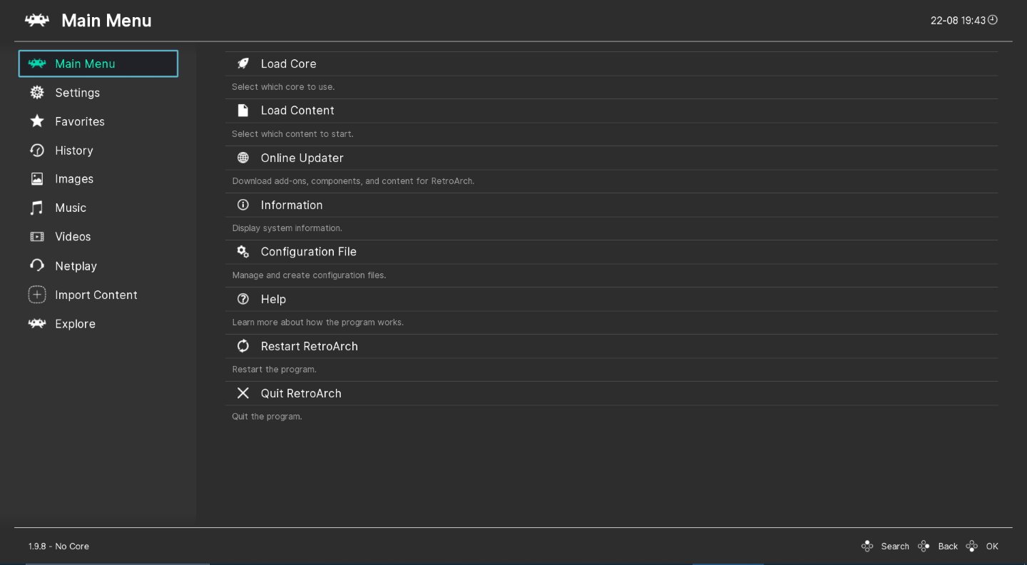 retroarch core